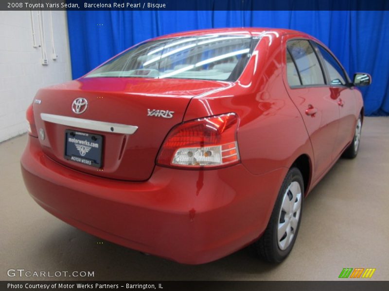 Barcelona Red Pearl / Bisque 2008 Toyota Yaris Sedan