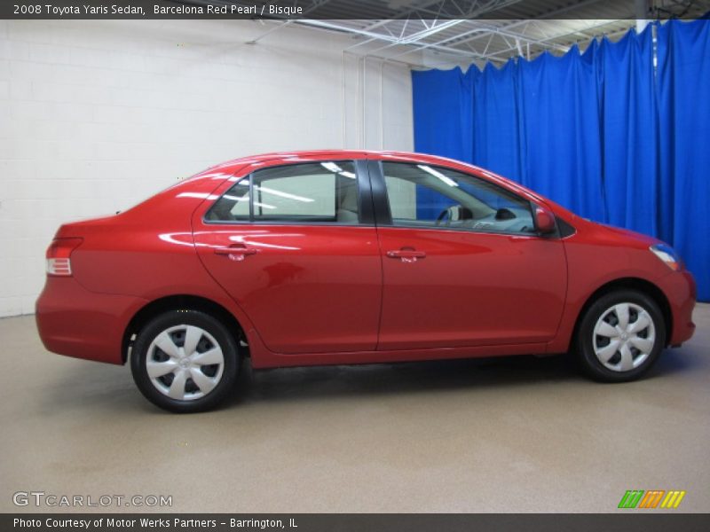 Barcelona Red Pearl / Bisque 2008 Toyota Yaris Sedan