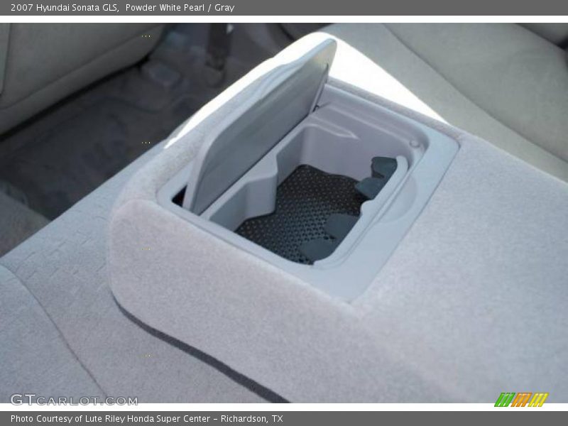 Powder White Pearl / Gray 2007 Hyundai Sonata GLS