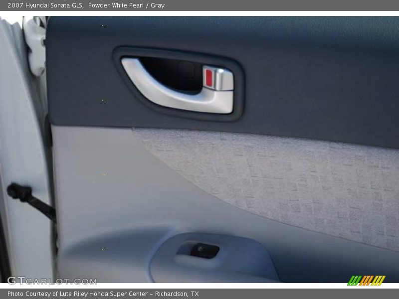 Powder White Pearl / Gray 2007 Hyundai Sonata GLS
