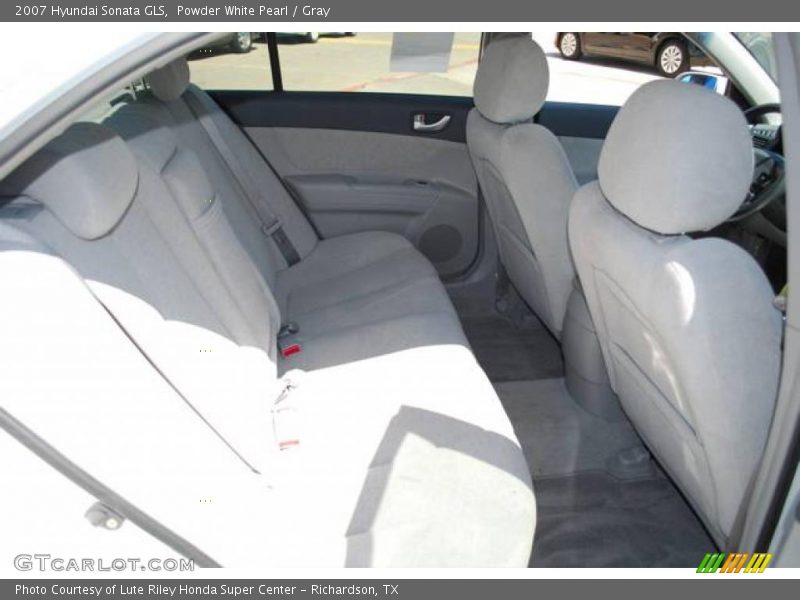 Powder White Pearl / Gray 2007 Hyundai Sonata GLS