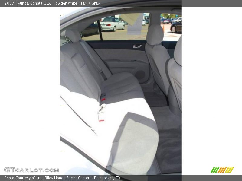 Powder White Pearl / Gray 2007 Hyundai Sonata GLS