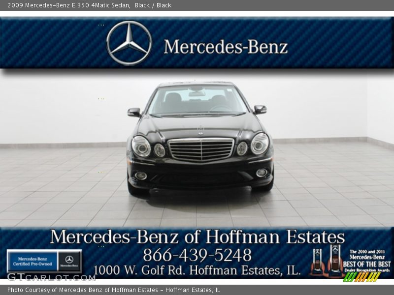 Black / Black 2009 Mercedes-Benz E 350 4Matic Sedan