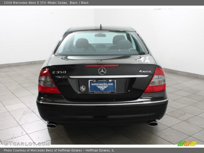 Black / Black 2009 Mercedes-Benz E 350 4Matic Sedan