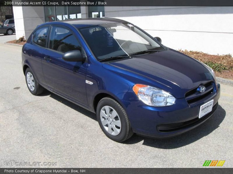 Dark Sapphire Blue / Black 2008 Hyundai Accent GS Coupe