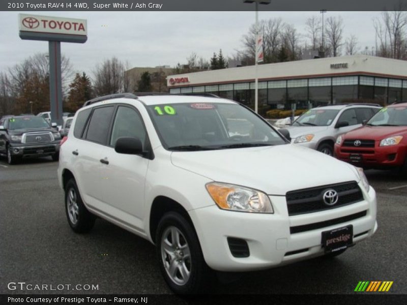Super White / Ash Gray 2010 Toyota RAV4 I4 4WD