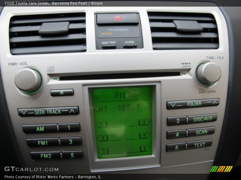 Barcelona Red Pearl / Bisque 2008 Toyota Yaris Sedan