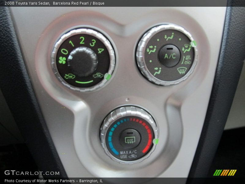 Barcelona Red Pearl / Bisque 2008 Toyota Yaris Sedan