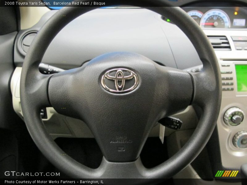 Barcelona Red Pearl / Bisque 2008 Toyota Yaris Sedan