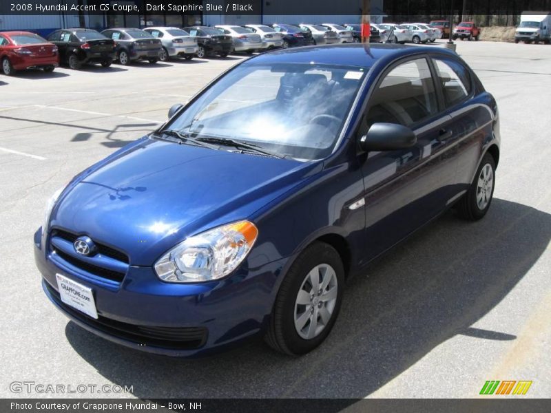 Dark Sapphire Blue / Black 2008 Hyundai Accent GS Coupe