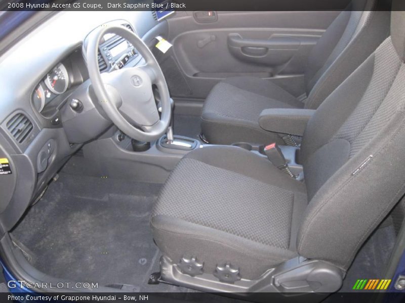 Dark Sapphire Blue / Black 2008 Hyundai Accent GS Coupe