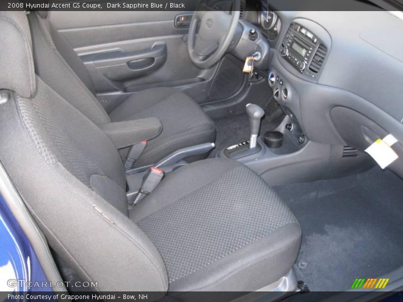 Dark Sapphire Blue / Black 2008 Hyundai Accent GS Coupe
