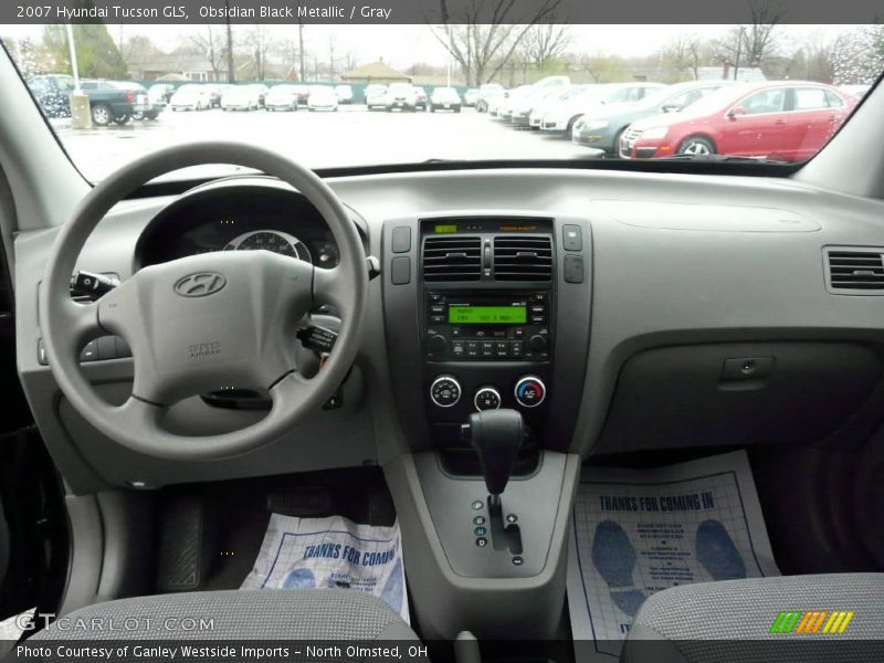 Obsidian Black Metallic / Gray 2007 Hyundai Tucson GLS