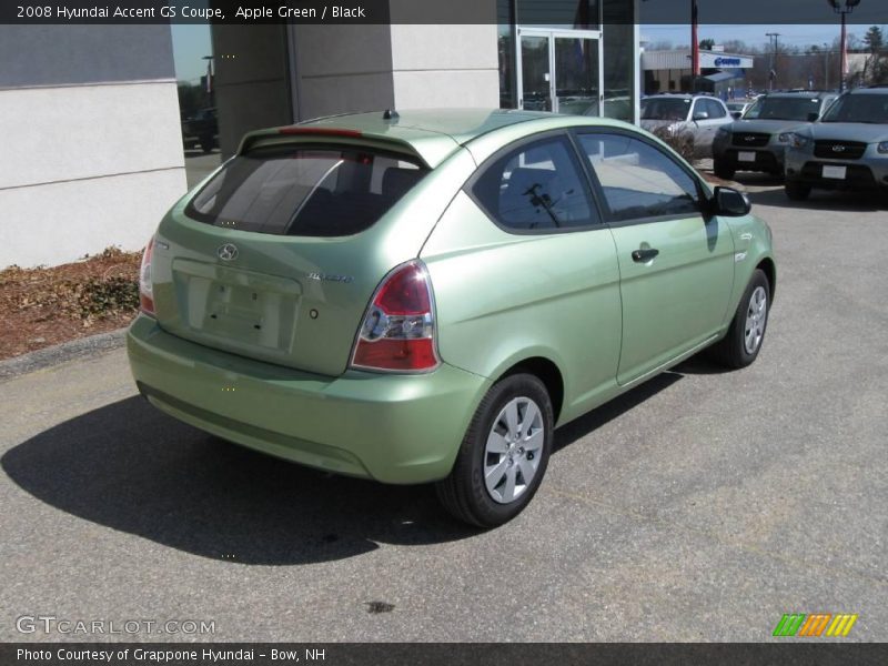 Apple Green / Black 2008 Hyundai Accent GS Coupe