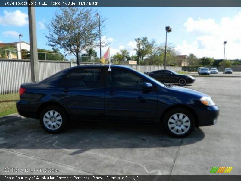 Indigo Ink Blue Pearl / Black 2004 Toyota Corolla CE