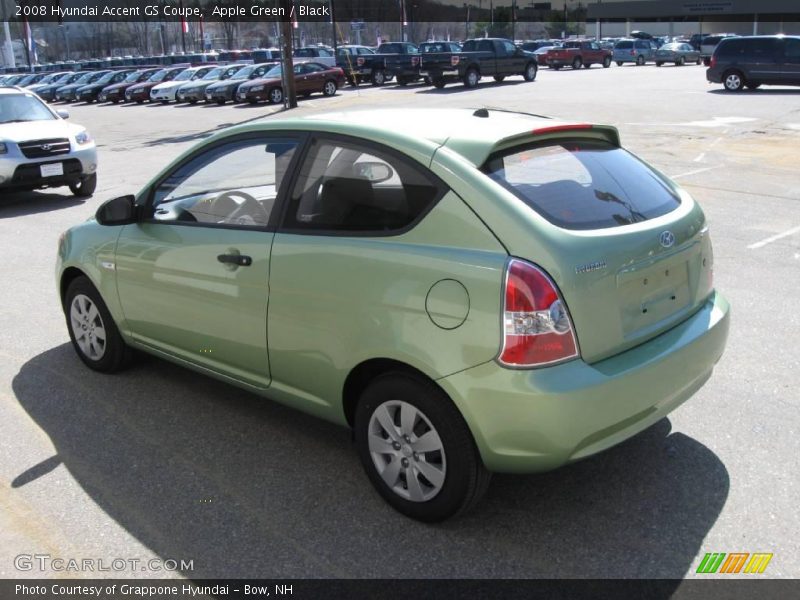 Apple Green / Black 2008 Hyundai Accent GS Coupe