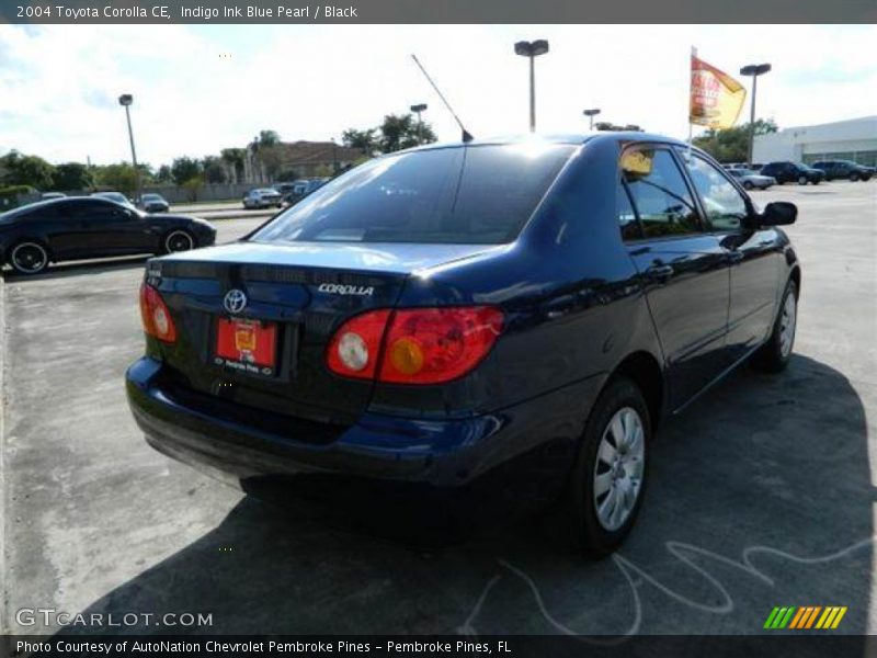 Indigo Ink Blue Pearl / Black 2004 Toyota Corolla CE