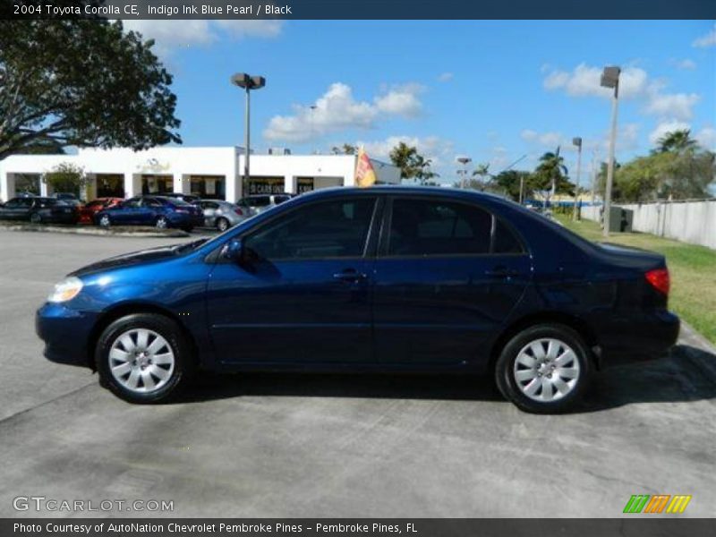 Indigo Ink Blue Pearl / Black 2004 Toyota Corolla CE