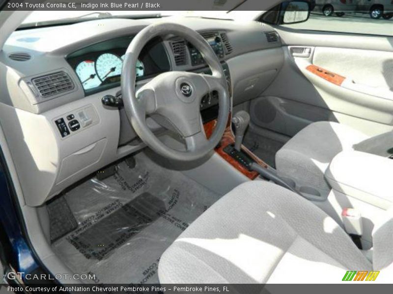 Indigo Ink Blue Pearl / Black 2004 Toyota Corolla CE