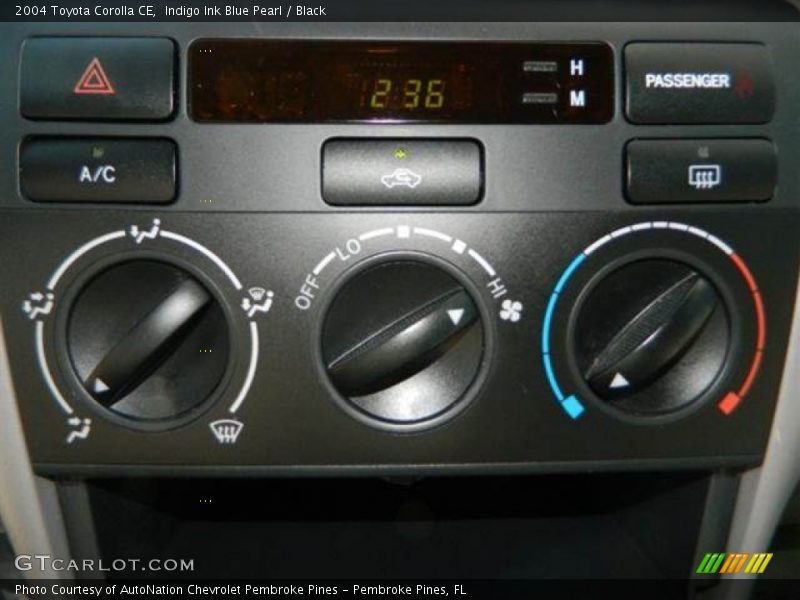 Indigo Ink Blue Pearl / Black 2004 Toyota Corolla CE