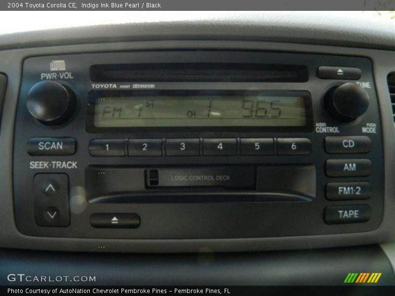 Indigo Ink Blue Pearl / Black 2004 Toyota Corolla CE