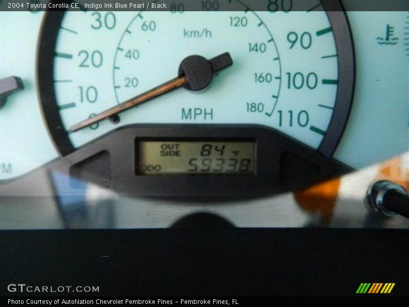 Indigo Ink Blue Pearl / Black 2004 Toyota Corolla CE