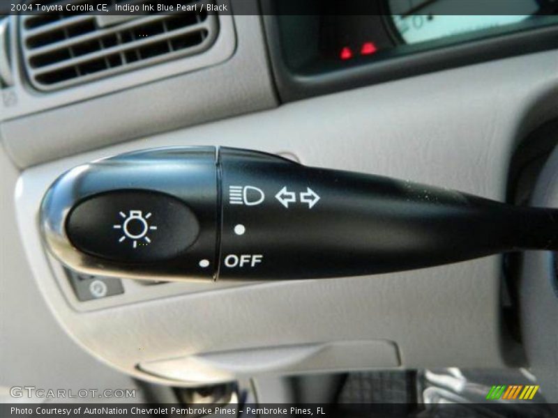 Indigo Ink Blue Pearl / Black 2004 Toyota Corolla CE