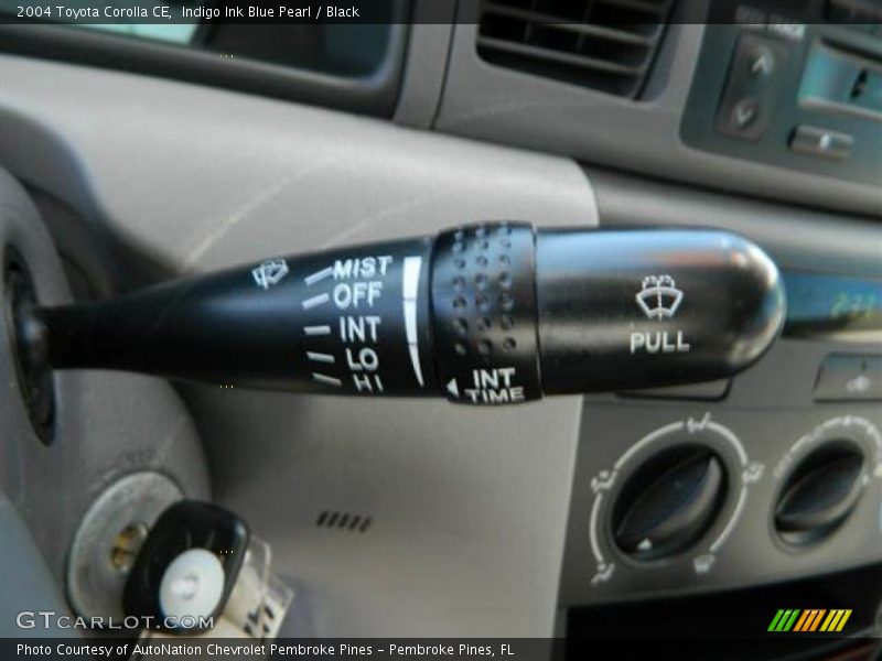 Indigo Ink Blue Pearl / Black 2004 Toyota Corolla CE