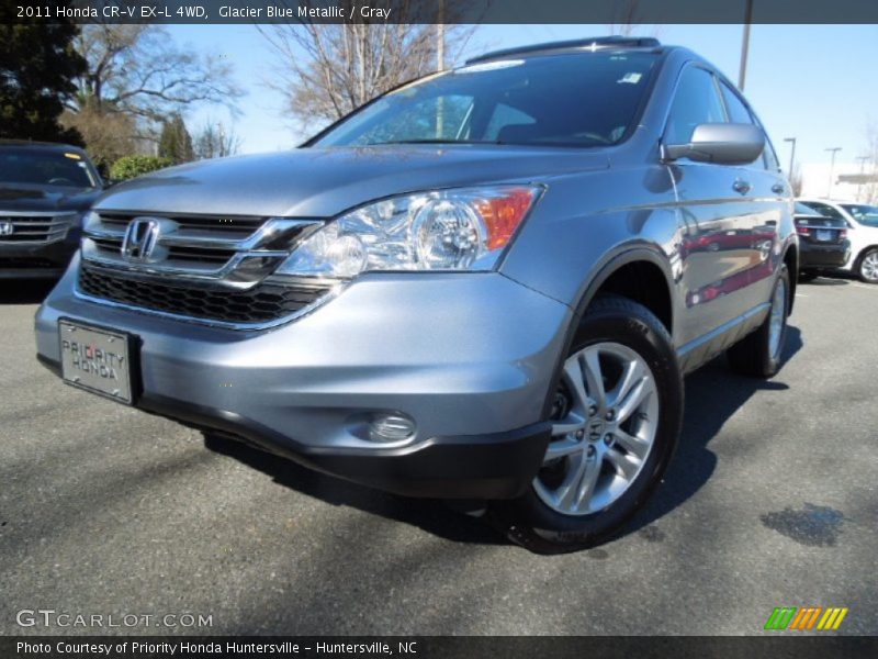 Glacier Blue Metallic / Gray 2011 Honda CR-V EX-L 4WD