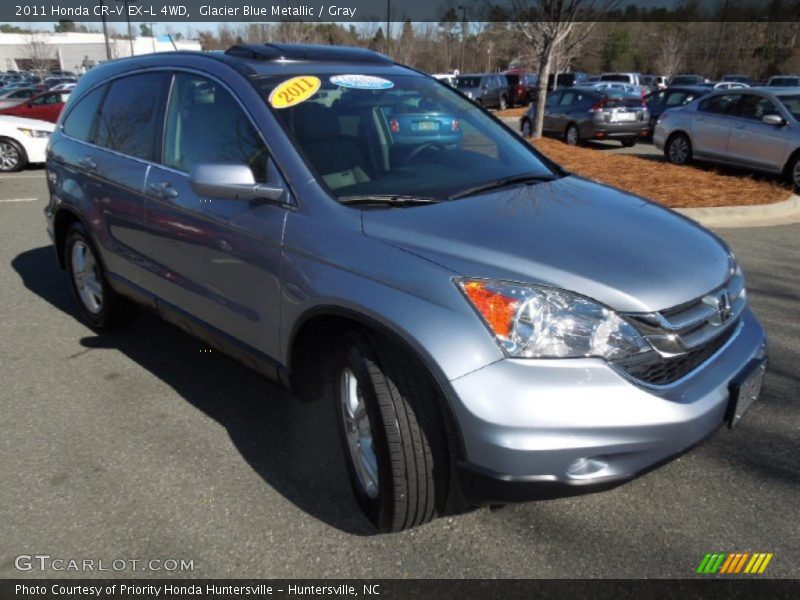 Glacier Blue Metallic / Gray 2011 Honda CR-V EX-L 4WD