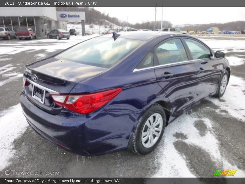 Indigo Blue Pearl / Gray 2011 Hyundai Sonata GLS