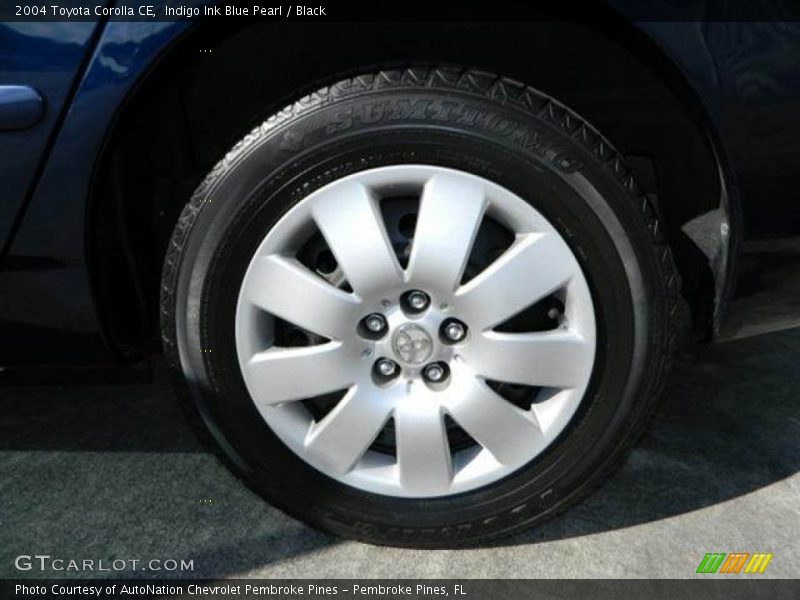 Indigo Ink Blue Pearl / Black 2004 Toyota Corolla CE
