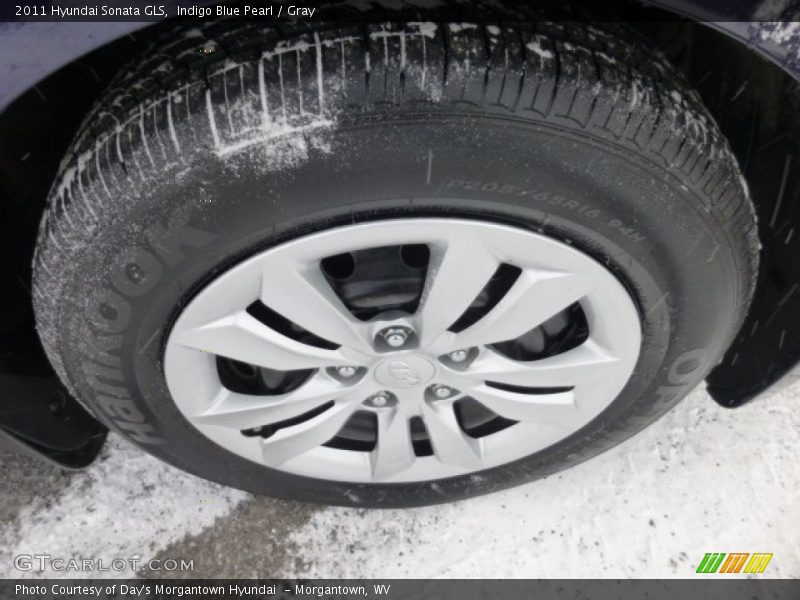 Indigo Blue Pearl / Gray 2011 Hyundai Sonata GLS
