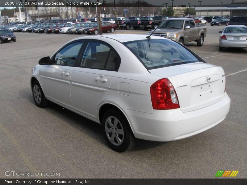Nordic White / Gray 2008 Hyundai Accent GLS Sedan