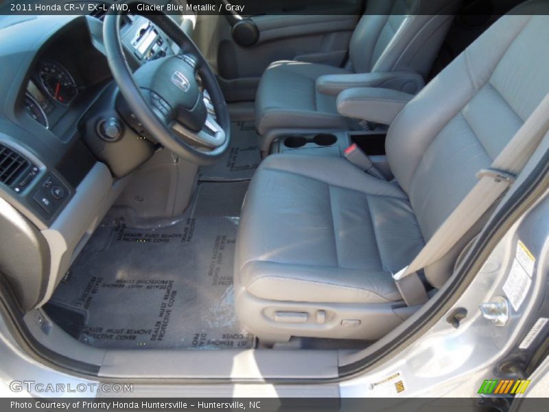 Glacier Blue Metallic / Gray 2011 Honda CR-V EX-L 4WD