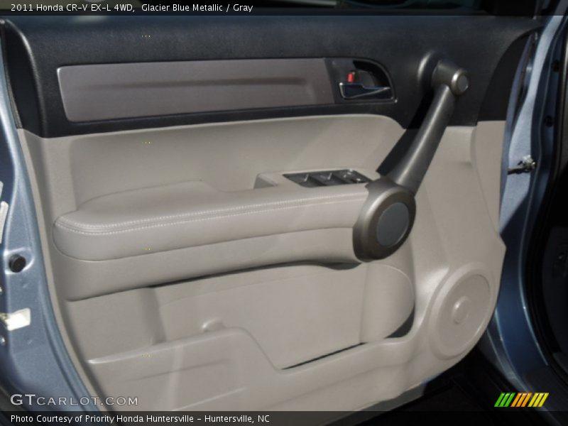 Glacier Blue Metallic / Gray 2011 Honda CR-V EX-L 4WD