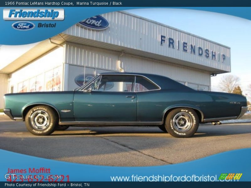 Marina Turquoise / Black 1966 Pontiac LeMans Hardtop Coupe