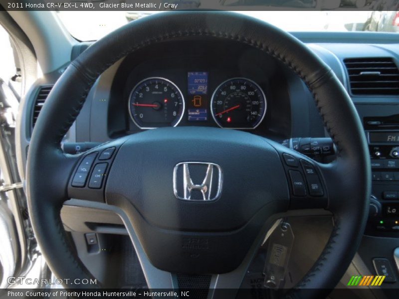 Glacier Blue Metallic / Gray 2011 Honda CR-V EX-L 4WD
