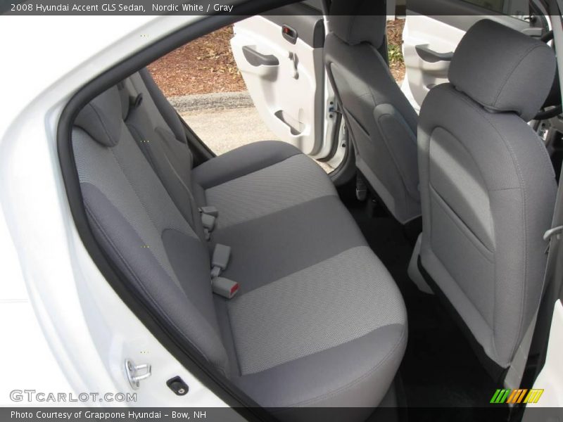 Nordic White / Gray 2008 Hyundai Accent GLS Sedan