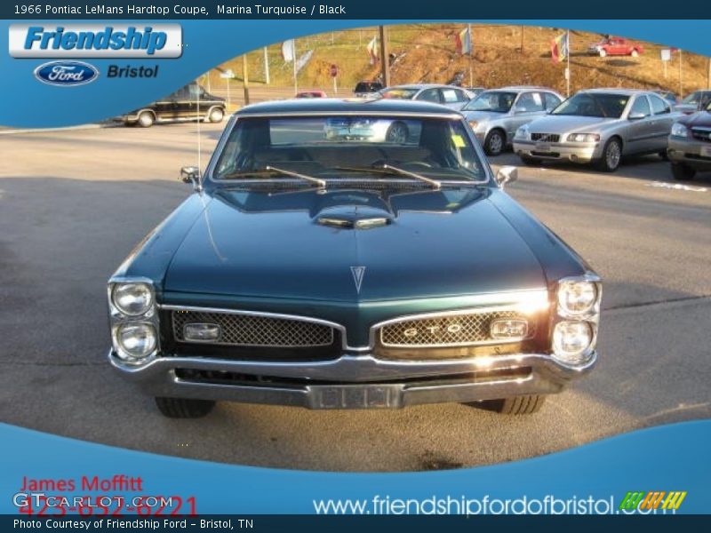 Marina Turquoise / Black 1966 Pontiac LeMans Hardtop Coupe