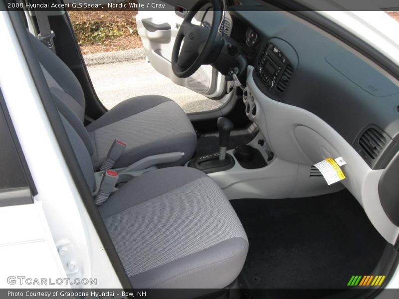 Nordic White / Gray 2008 Hyundai Accent GLS Sedan