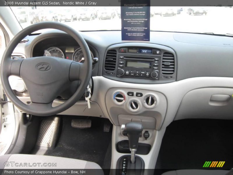 Nordic White / Gray 2008 Hyundai Accent GLS Sedan