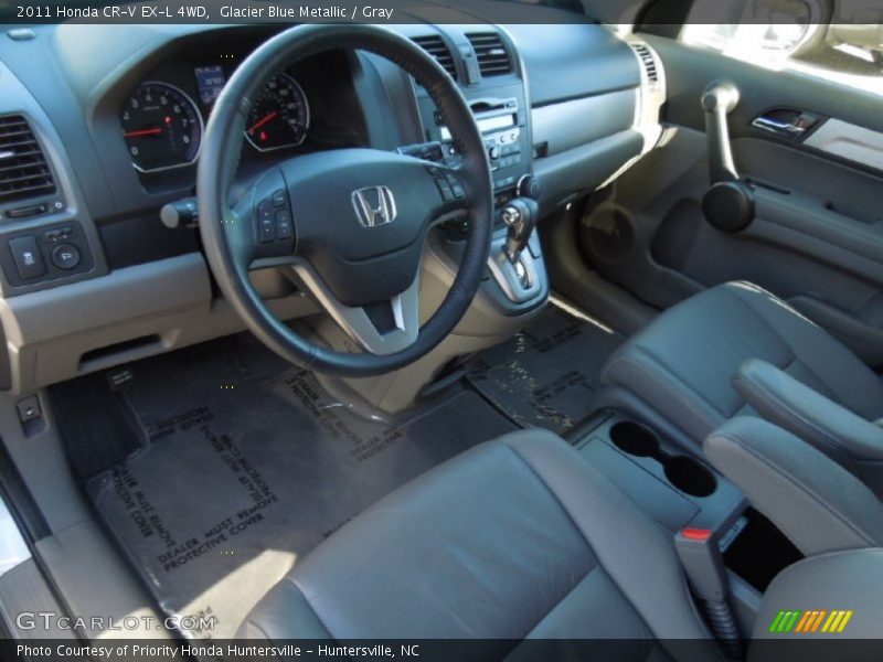 Glacier Blue Metallic / Gray 2011 Honda CR-V EX-L 4WD