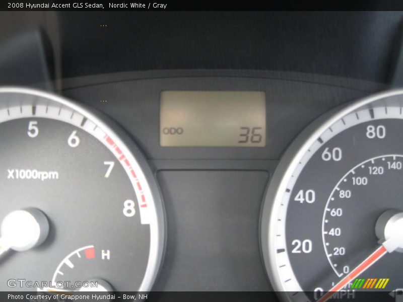 Nordic White / Gray 2008 Hyundai Accent GLS Sedan