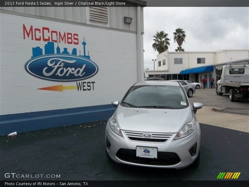 Ingot Silver / Charcoal Black/Light Stone 2013 Ford Fiesta S Sedan
