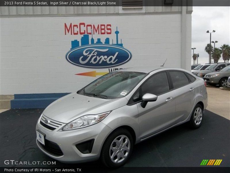 Ingot Silver / Charcoal Black/Light Stone 2013 Ford Fiesta S Sedan