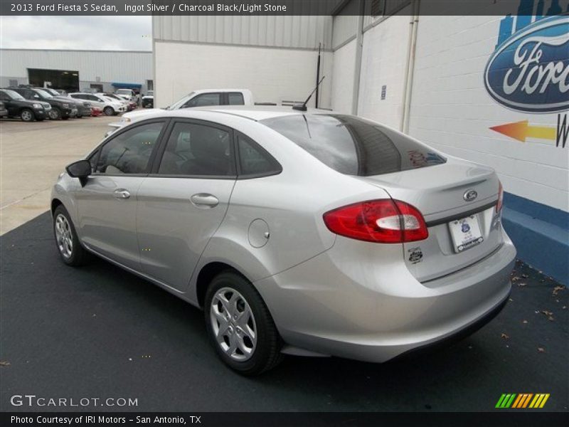 Ingot Silver / Charcoal Black/Light Stone 2013 Ford Fiesta S Sedan