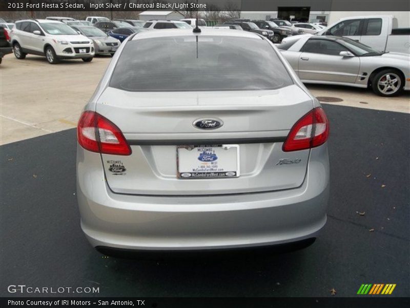Ingot Silver / Charcoal Black/Light Stone 2013 Ford Fiesta S Sedan
