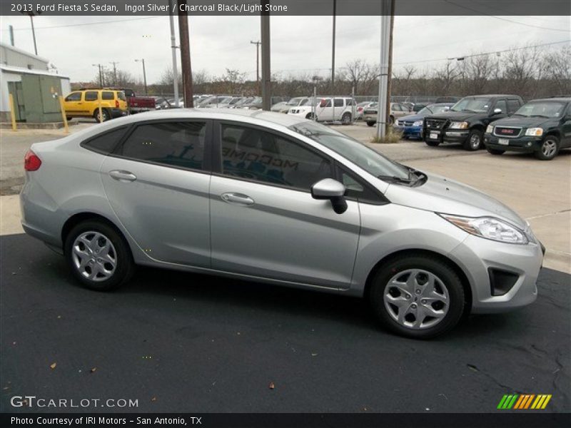 Ingot Silver / Charcoal Black/Light Stone 2013 Ford Fiesta S Sedan