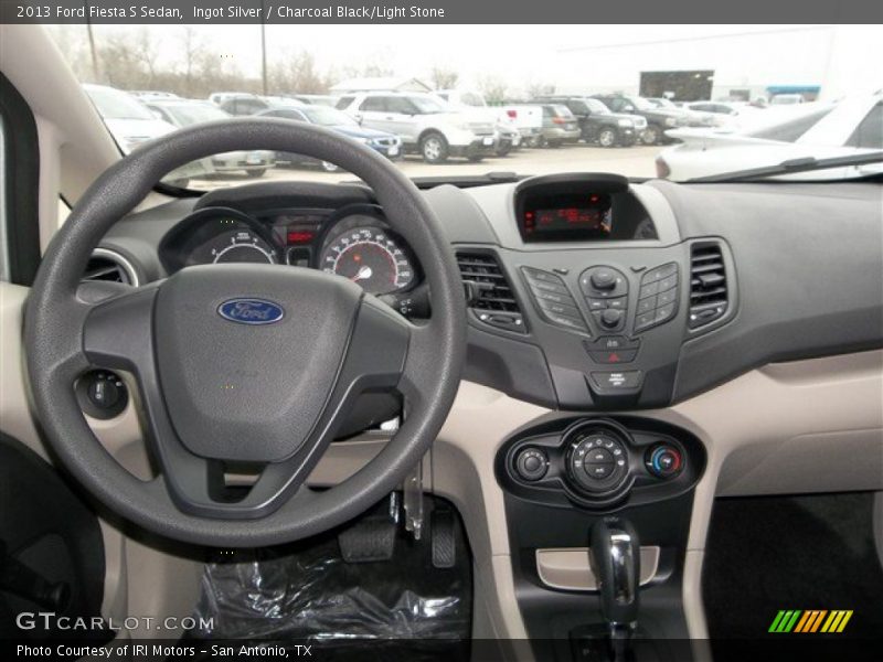 Ingot Silver / Charcoal Black/Light Stone 2013 Ford Fiesta S Sedan